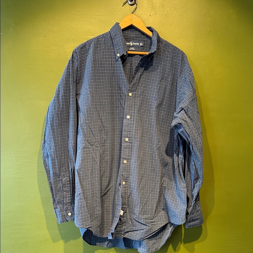 Ralph Lauren Men's Blue Checkered Shirt